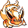 A sprite of Flareth, an "dangerous-looking" Flareon