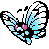 Sprite de Papilusion dans Pokemon Argent