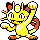 Sprite de Miaouss dans Pokemon Or