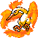 Sprite de Sulfura dans Pokemon Argent