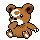 Sprite de Teddiursa dans Pokemon Argent