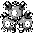 Sprite de Magneton dans Rouge et Vert