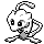 Sprite de Mew dans Rouge et Vert